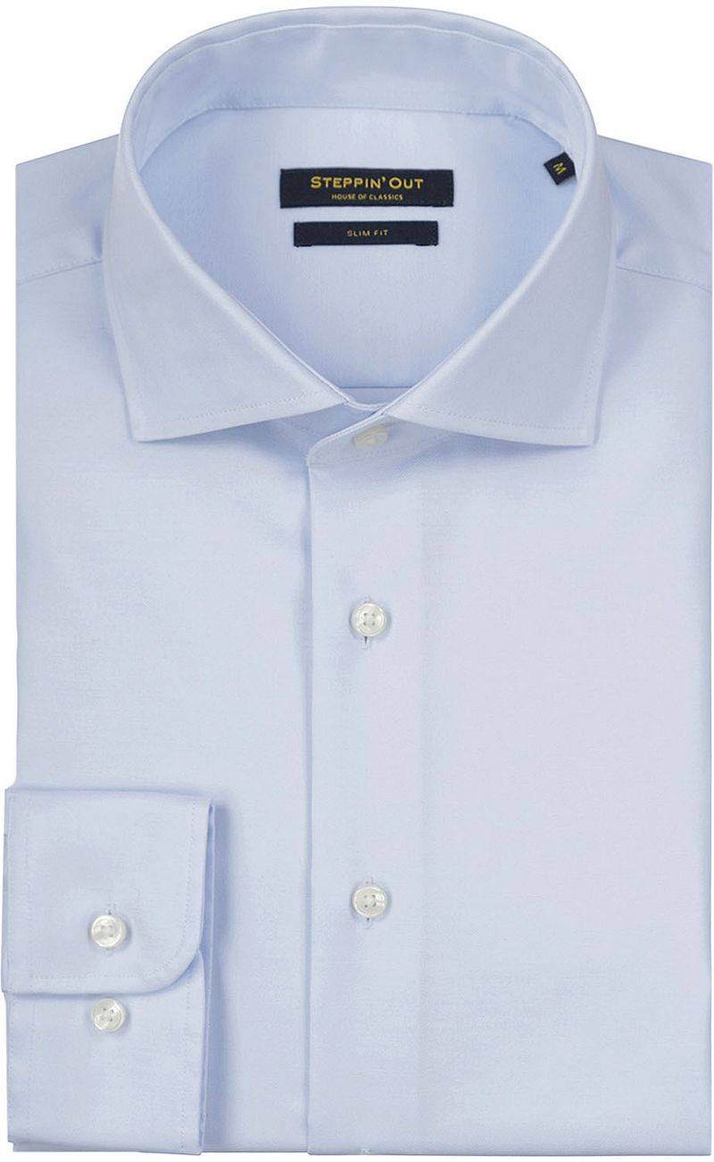 Steppin' Out Hemd Slim-Fit Twill Hellblau - Größe XXL von Steppin' Out
