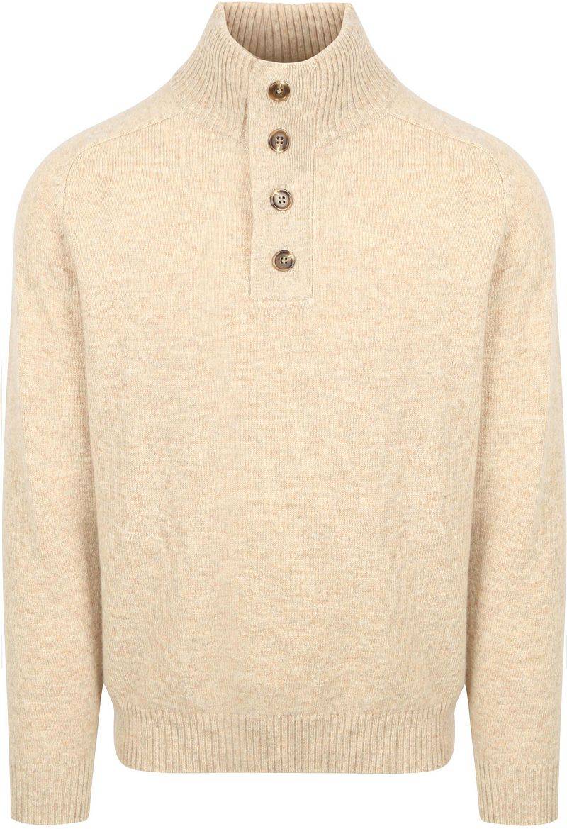 Steppin' Out Mocker Pullover Lammwolle Ecru - Größe M von Steppin' Out