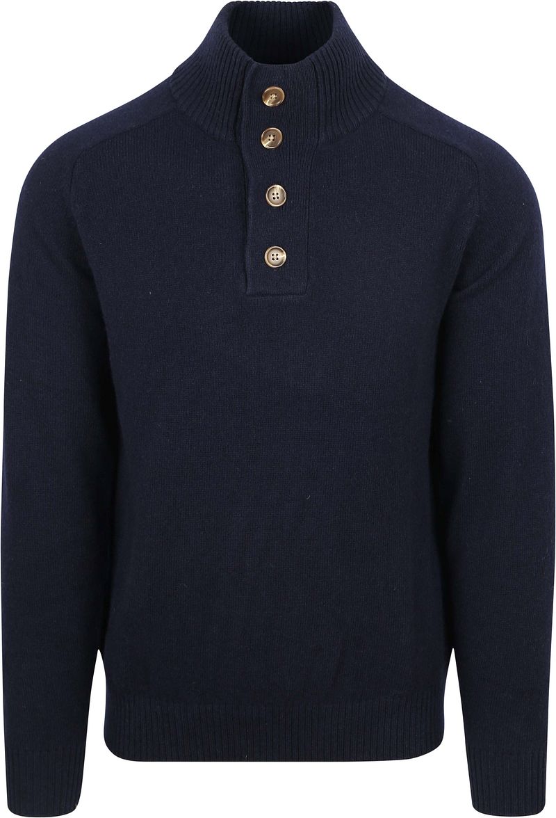 Steppin' Out Mocker Pullover Lammwolle Navy - Größe L von Steppin' Out