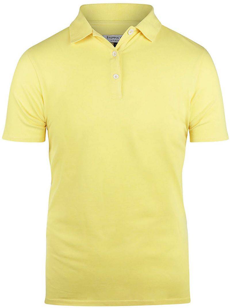 Steppin' Out Polo Damen Classic Gelb - Größe XL von Steppin' Out