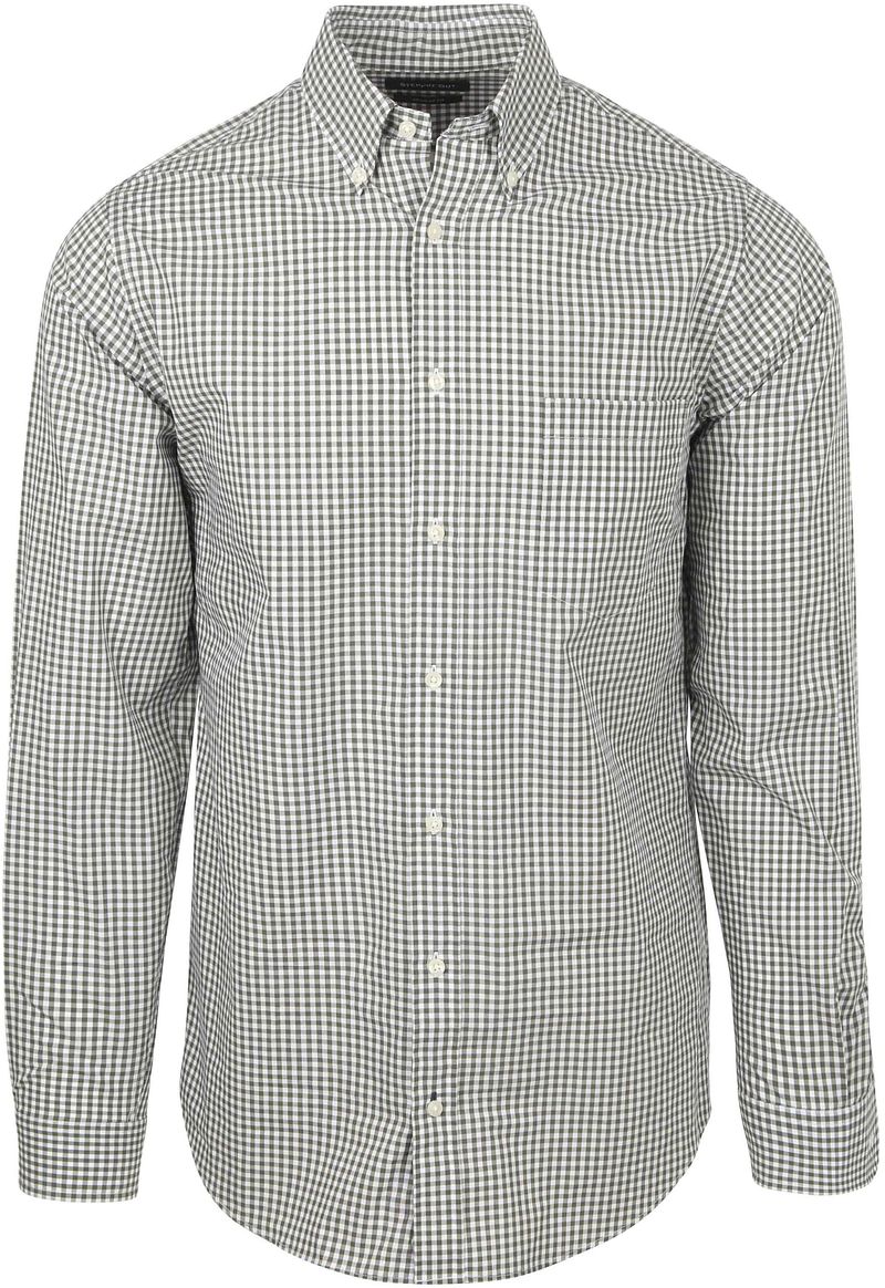 Steppin' Out Poplin Hemd Karos Grün - Größe M von Steppin' Out