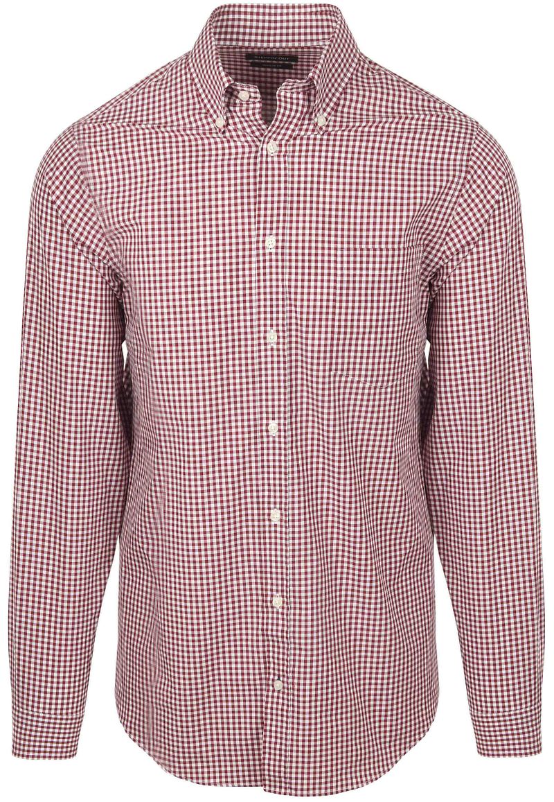 Steppin' Out Poplin Hemd Karos Rot - Größe M von Steppin' Out