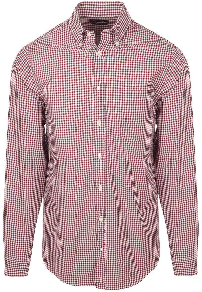 Steppin' Out Poplin Hemd Karos Rot - Größe XL von Steppin' Out