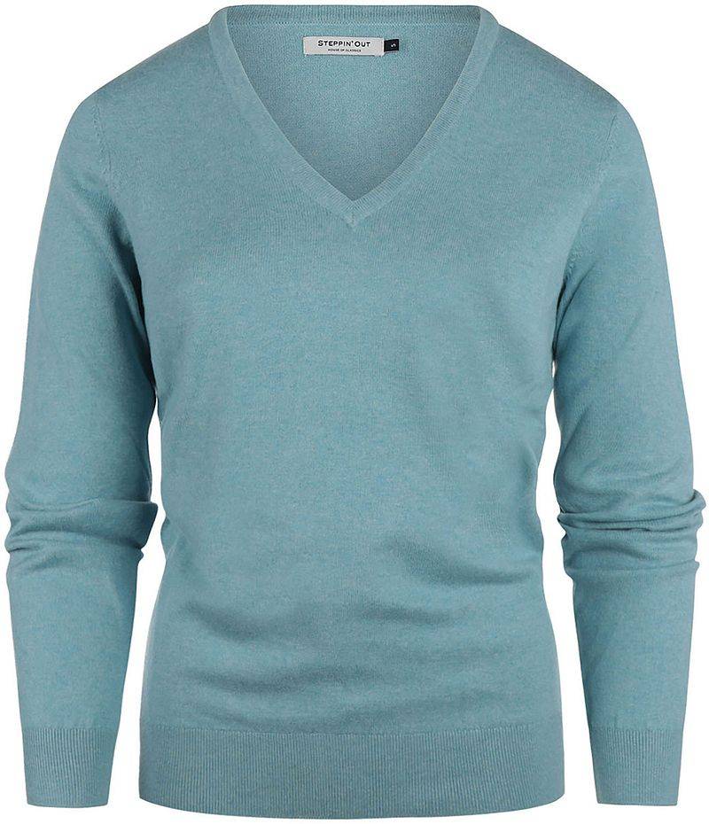 Steppin' Out Pullover Damen Cashmere V-Ausschnitt Turquoise - Größe S Steppin' Out Pullover Damen Cashmere V-Ausschnitt Turquoise - Größe S von Steppin' Out