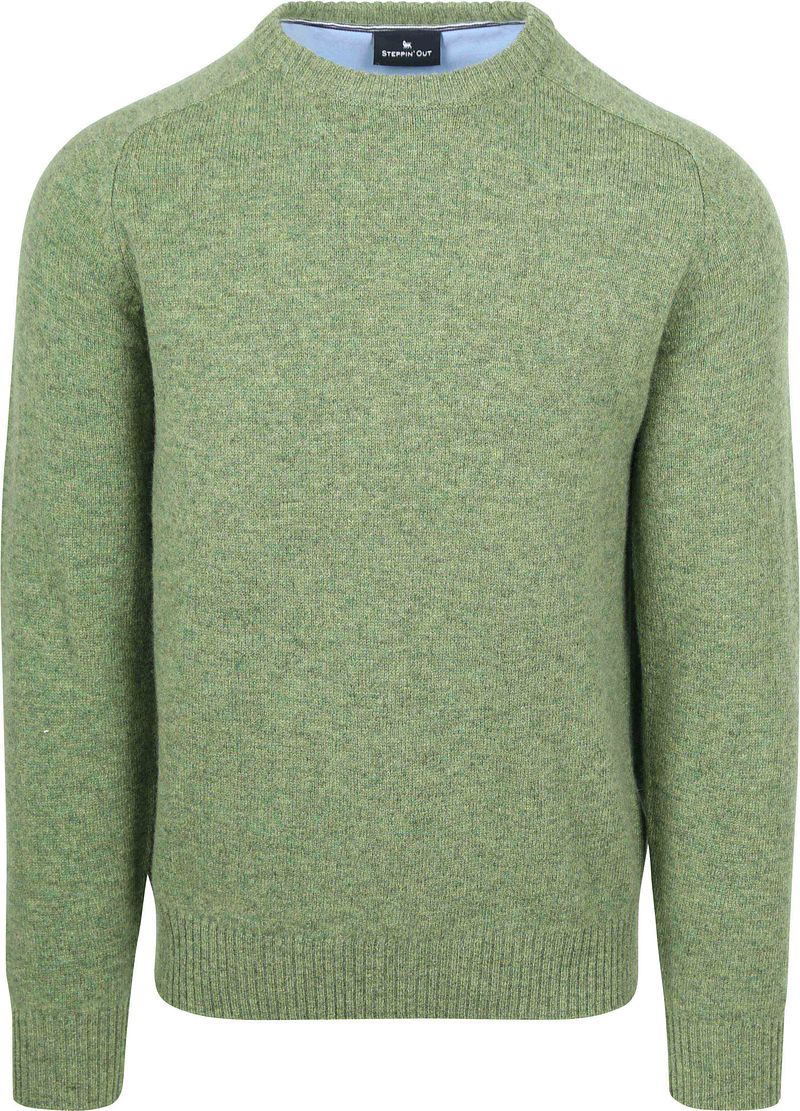 Steppin' Out Pullover Lammwolle Grün - Größe M von Steppin' Out