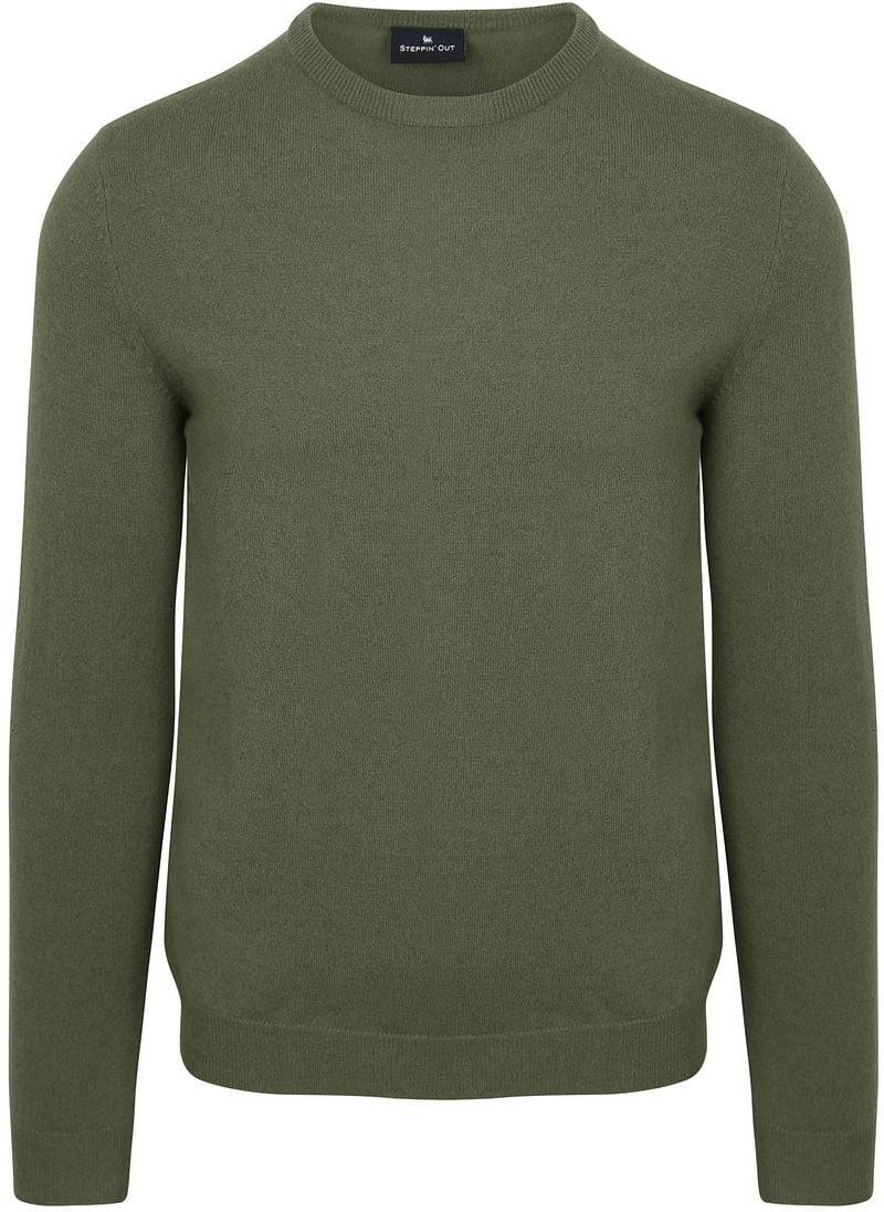 Steppin' Out Pullover Merinowolle Grün - Größe XXL von Steppin' Out
