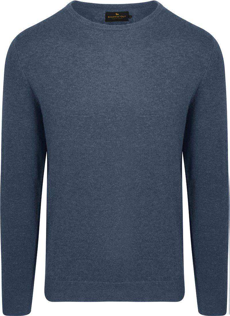Steppin' Out Pullover Merinowolle Kobaltblau - Größe XXL von Steppin' Out