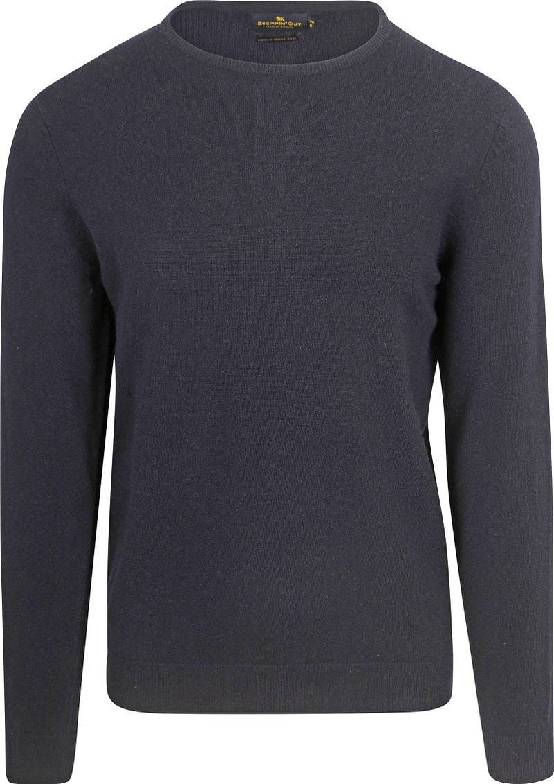 Steppin' Out Pullover Merinowolle Navy - Größe XXL von Steppin' Out