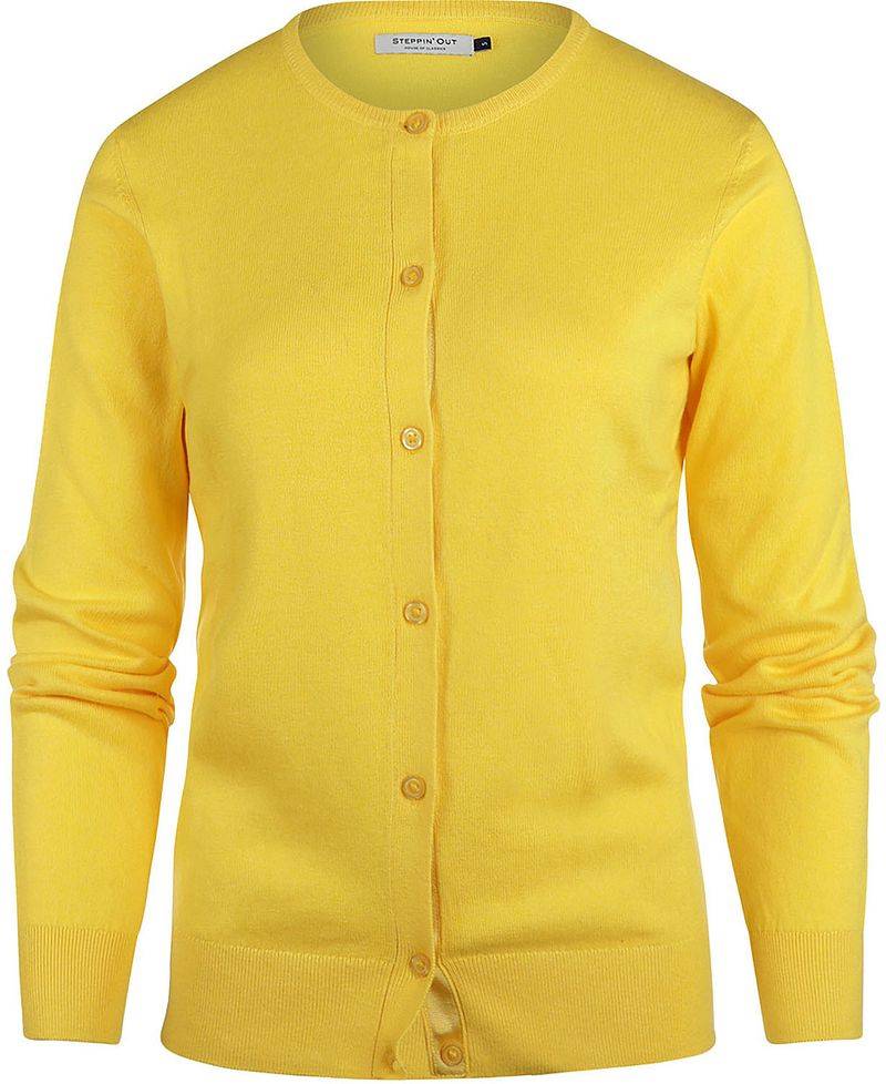 Steppin' Out Strickjacke Cashmere Damen Gelb - Größe XL von Steppin' Out