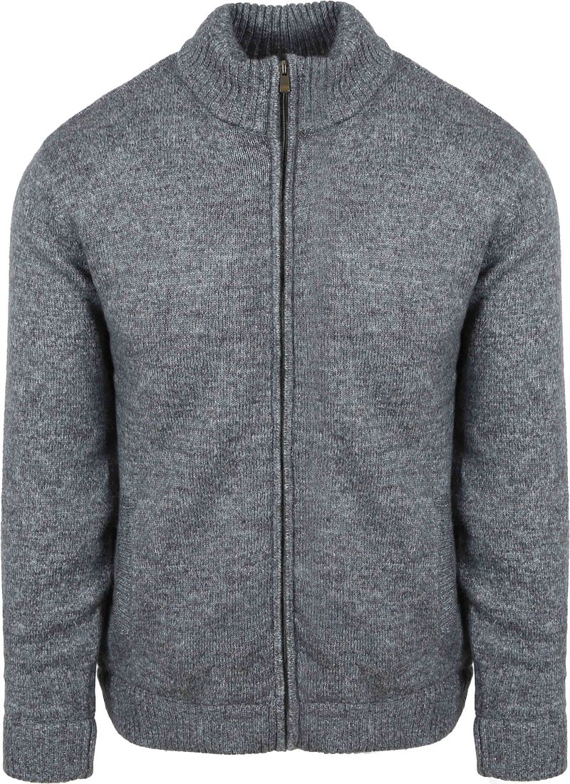 Steppin' Out Strickjacke Melange Blau Grau - Größe M von Steppin' Out