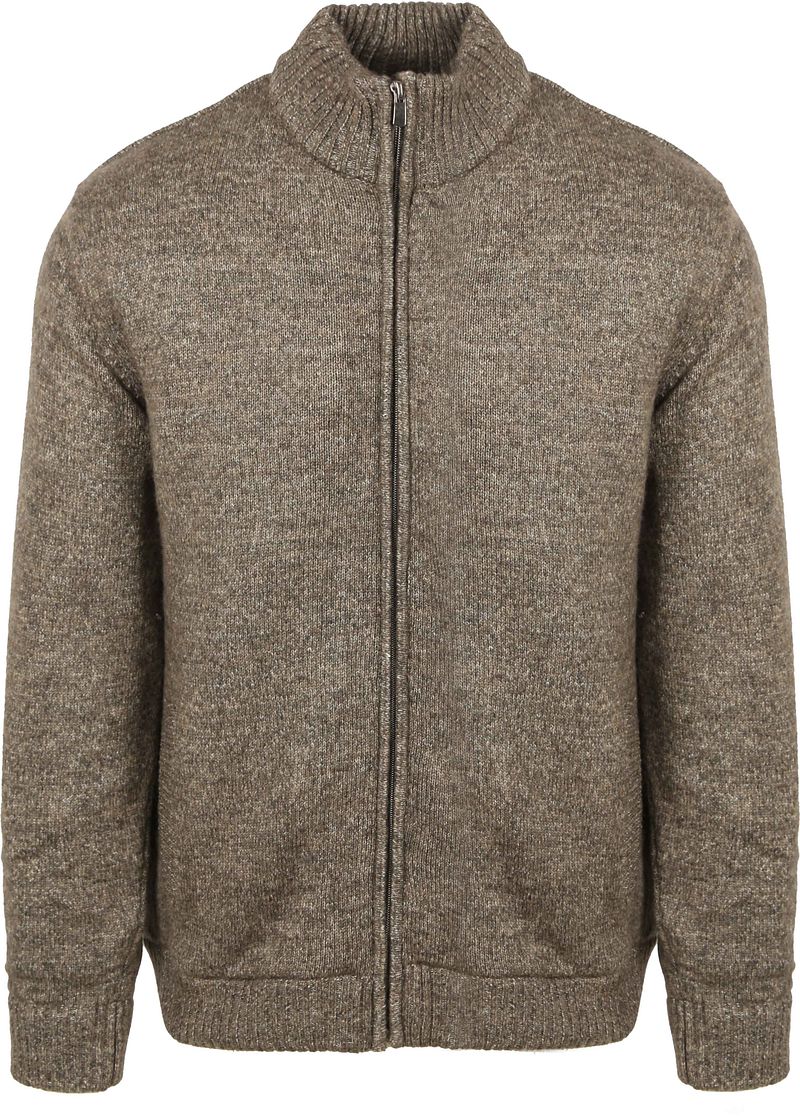 Steppin' Out Strickjacke Melange Grün Braun - Größe L von Steppin' Out