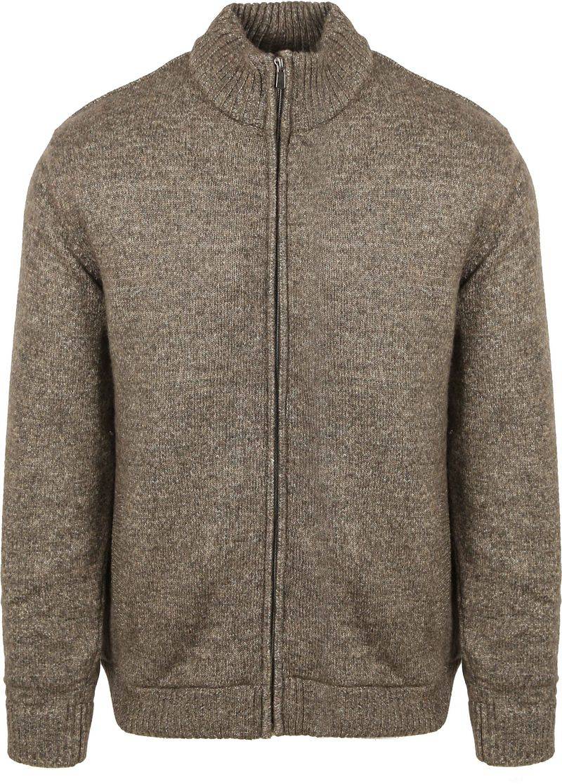 Steppin' Out Strickjacke Melange Grün Braun - Größe M von Steppin' Out