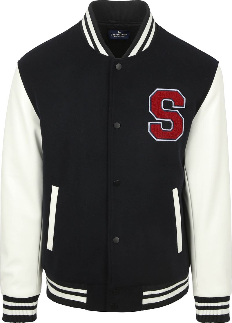 Steppin' Out Varsity Embroidery Jacke Navy  - Größe XXL von Steppin' Out