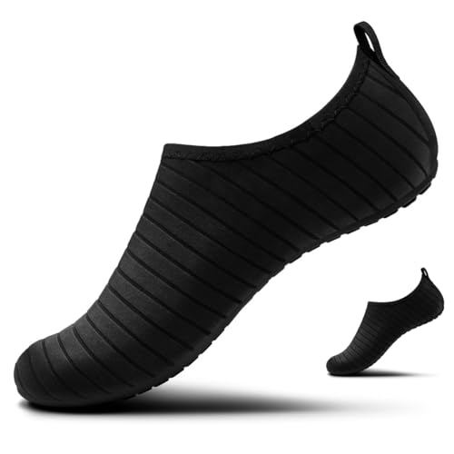 Steppli Wasserschuhe, Schwimmschuhe, Aquaschuhe für Damen und Herren, 2 Paar, Schwarz, 38/39 EU von Steppli