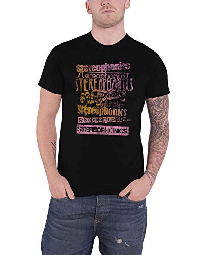 Stereophonics T Shirt Logos Distressed Band Logo Nue offiziell Herren von Stereophonics