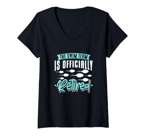 Damen Lustiger Vasektomie-Schwimmteam im Ruhestand, Sperma-Witz für Väter T-Shirt mit V-Ausschnitt Damen Lustiger Vasektomie-Schwimmteam im Ruhestand, Sperma-Witz für Väter T-Shirt mit V-Ausschnitt von Sterilization Humor Medical Fatherhood Funny Dad