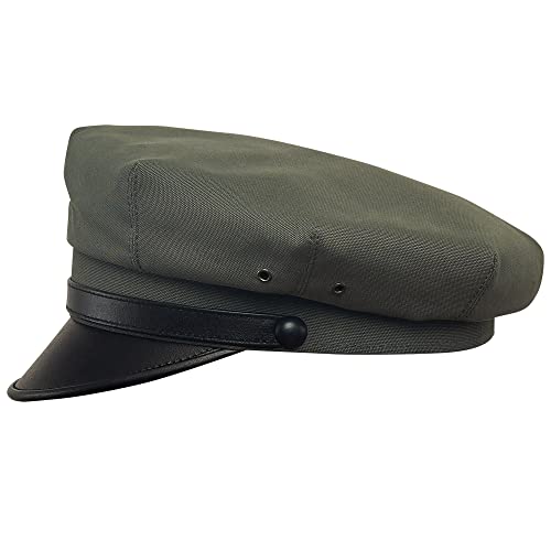 Sterkowski Elvis Mottorradmütze | Baumwolle Vintage Biker für Frauen und Männer | Sonnenhut Herren schiebermütze Herren Cap Herren Military Cap Herren Visor Cap Damen 55 cm Graphitgrau/Schwarz von Sterkowski