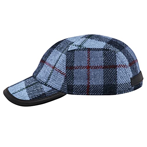 Sterkowski Granite State | Harris Tweed Baseball Mütze Wintermütze Arbeitsmütze Herrencap Cap Basecap Hut Baseball-Cap Baseballkappe Herren Mütze Damen Schirmmütze Tweedmütze 57 cm Blau von Sterkowski