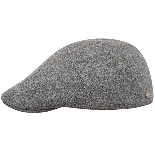 Sterkowski Ivy Five Newsboy Cap Herren | Wolle Gatsby Mütze Herren | Schiebermütze Herren Flatcap Herren Schirmmütze Herren Winter Golfmütze Herren Barrett Mütze Herren Irische Mütze Herren 57 cm Grau von Sterkowski