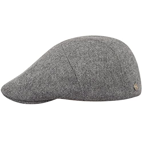 Sterkowski Modell Ivy Five | Wolle Schirmmütze für Herren und Frauen | Gatsby Newsboy Cap Schiebermütze Golf Winter Irische Barrett Vintage Retro Kappe Kasket Winter Warm Grau 60 von Sterkowski
