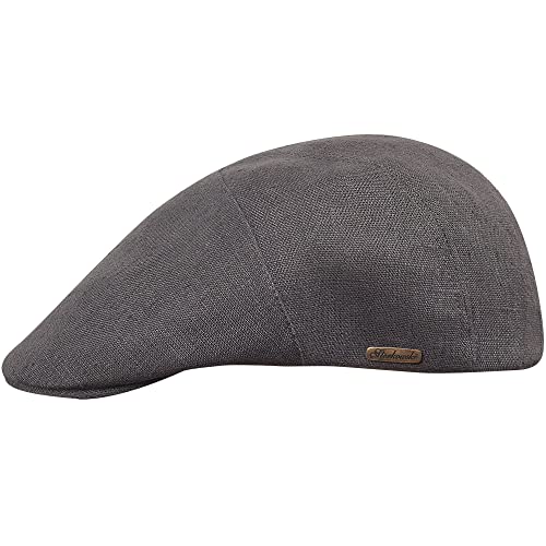 Sterkowski Ivy Five Mütze | 100% Naturleinen Schiebermütze für Herren und Frauen | Schirmmütze Herren Leinen Cabriolet Mütze Sonnen Hut Vintage Cap Mütze Irisch Gatsby Mütze 54 cm Blau von Sterkowski