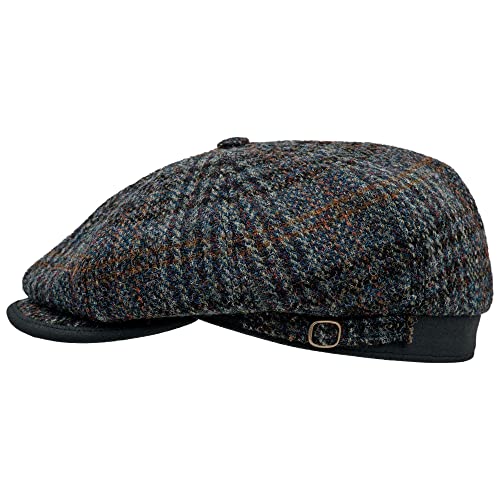 Sterkowski Malone | Tweed Schlägermütze | Schiebermütze Herren Flat Cap Flatcap Herren Mütze Männer Wintermütze Herren Hut Herren Shelby Mütze Baskenmütze Herren 59 Blau von Sterkowski