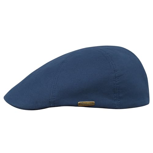 Sterkowski Modell Rusty | 100% Gekämmte Baumwolle Schiebermütze für Herren und Damen | Flatcap Sommer Schirmmütze Kappe Newsboy Cap Hüteüte Leicht Luftig Cabrio Gatsby Golf Vintage Marineblau 57 von Sterkowski