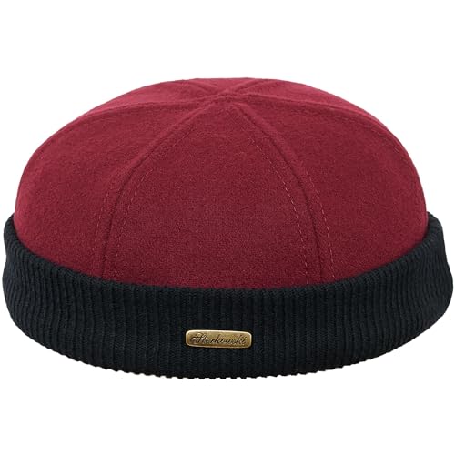 Sterkowski Navy Watch | Wolle Beanie Kappe für Herren und Frauen | Docker Cap Leon der Profi Beanie Herren Fahrrad Mütze Kapitänsmütze Herren Wintermütze Herren 57 cm Khaki/Braun von Sterkowski