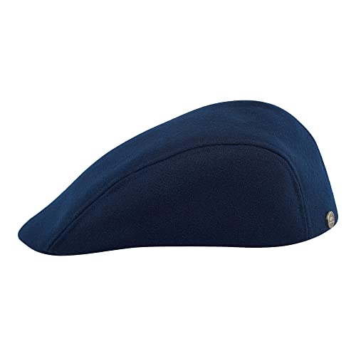 Sterkowski Norte Baskenmütze Herren | Wolle Schlägermütze Herren | Flatcap Herren Winter Herren Kappe Winter Gatsby Cap Flat Cap Men Schiebermütze Mit Ohrenklappen 55 cm Marineblau von Sterkowski