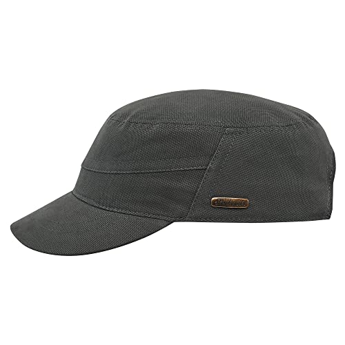 Sterkowski Patrol Arbeitskappe Herren | Baumwolle Schirmkappe Sommer Kappe Cap Sommer Männer Kappe Cap | Leichte Kappe Baumwolle Cap Herren Cap Sommer Military Cap Graphitgrau 62-63 cm von Sterkowski
