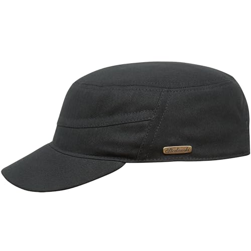 Sterkowski Modell Patrol | Gewachste Baumwolle Schirmmütze für Herren und Damen | Patrol Military CapArbeitskappe Schirm Army Tactical Cabrio Sport Herbst Baseballkappe Schildmütze Schwarz 60-61 von Sterkowski