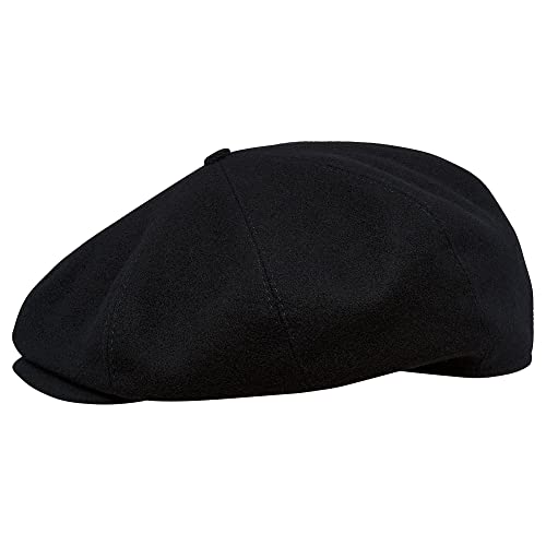 Sterkowski Peaky Stil Mütze | 100% Wolle Schiebermütze für Herren | schiebermütze Herren Fahrrad mütze schirmmütze Damen Newsboy Cap schirmmütze Herren Cap Damen mütze Herren 54 cm Schwarz von Sterkowski