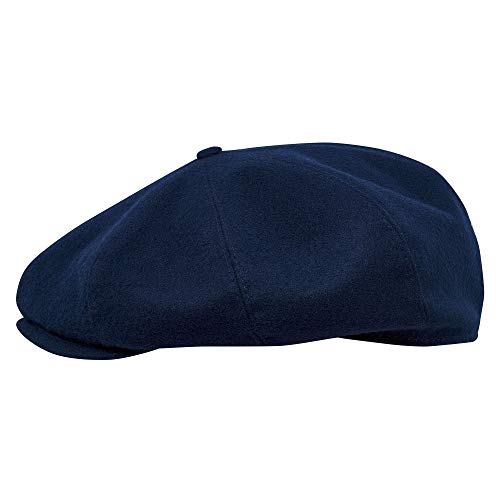 Sterkowski Peaky Stil Mütze | 100% Wolle Schiebermütze für Herren | schiebermütze Herren Fahrrad mütze schirmmütze Damen Newsboy Cap schirmmütze Herren Cap Damen mütze Herren 57 cm Marineblau von Sterkowski