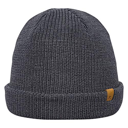 Sterkowski Salty Dog Strickmütze | Merinowolle Männer und Frauen Wintermütze | Wollmütze Herren Merinowolle Mütze Damen Mütze Winter Herren Wollmütze Laufmütze Fisherman Beanie 54-62 cm Grau von Sterkowski