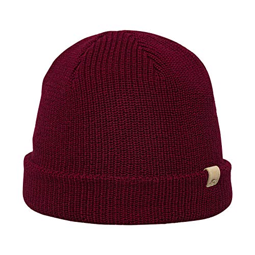 Sterkowski Salty Dog Strickmütze| Merinowolle Wollmütze Herren Damen| Wintermütze Herren Strickmütze Herren Beanie Herren Damen Mütze Winter Skater Mütze Laufmütze Fisherman Beanie 54-62 cm Rot von Sterkowski