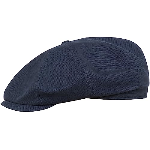 Sterkowski Shelby Mütze | Baumwolle Schiebermütze für Herren | Schiebermütze Herren Schirmmütze Herren Ballonmütze Herren Gatsby Mütze Paperboy Cap Newsboy Cap Flat Cap 55 cm Marineblau von Sterkowski