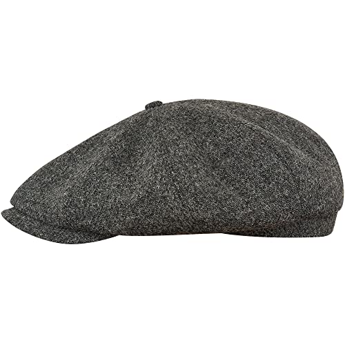 Sterkowski Shelby Mütze | Tweed Schiebermütze für Herren | Schiebermütze Herren Schirmmütze Herren Ballonmütze Herren Gatsby Mütze Paperboy Cap Newsboy Cap Mittelgrau 56 cm von Sterkowski