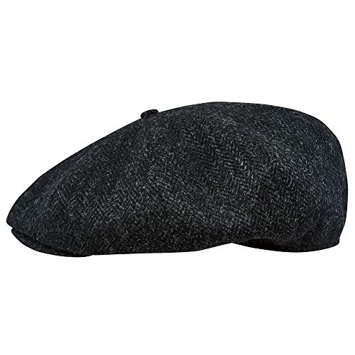 Sterkowski Peaky Style | Harris Tweed Schiebermütze für Herren | Cabrio Mütze Gatsby Cap 60 cm Schwarz/Anthrazites Fischgrätenmuster Sterkowski Peaky Style | Harris Tweed Schiebermütze für Herren | Cabrio Mütze Gatsby Cap 60 cm Schwarz/Anthrazites Fischgrätenmuster von Sterkowski