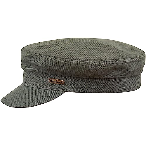 Sterkowski Trawler Schippermütze | Baumwoll Segelmütze für den Sommer | Fischerhut Herren schiebermütze Herren Fischerhut Damen schiebermütze Herren Sommer schirmmütze Herren 64 cm Graphitgrau von Sterkowski