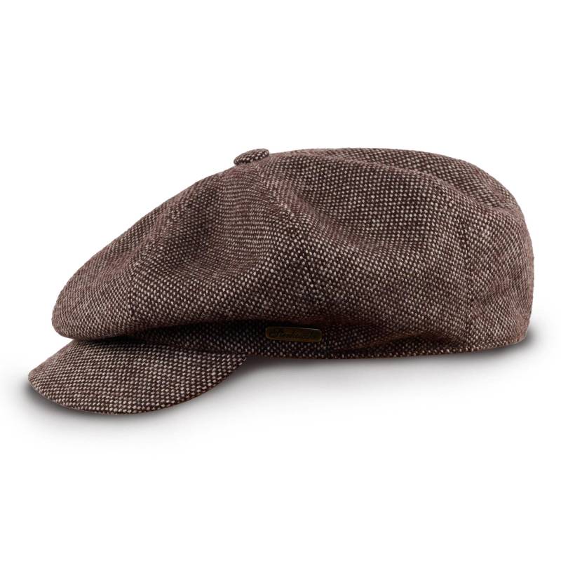 Vigo - Gemütlich Wolle 8 Panel Zeitungsjunge Schiebermütze Newsboy Braun von SterkowskiHats