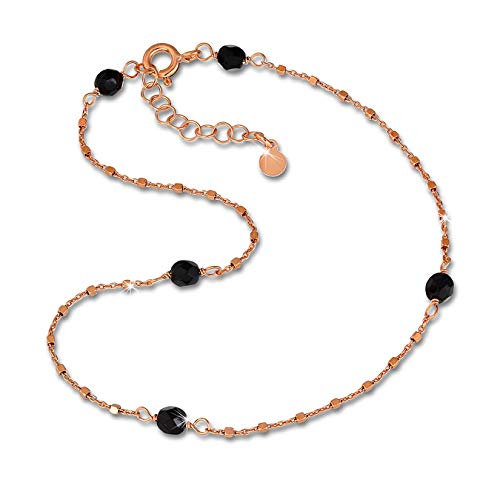 SilberDream 27cm Fußkette Damen 333er rosevergoldet Perlen Echt Silber D1SDF2234E von SterlinX