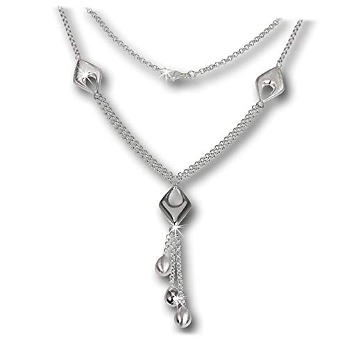 SilberDream 45cm Collier Kette Drop matt Silber Damen Halsschmuck D1SDK413 von SterlinX