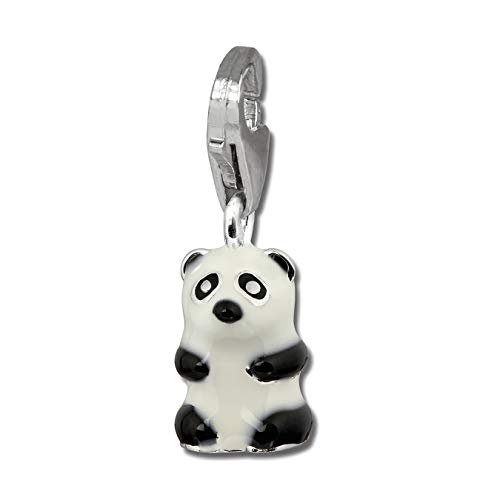 SilberDream Charm Armband Anhänger Pandabär s/w 925 Echt Silber D3FC1019 von SterlinX