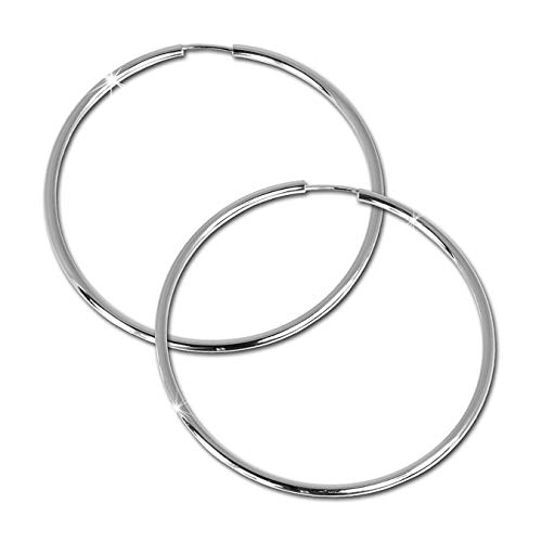 SilberDream Creolen 80mm silber Ohrringe Sterlingsilber Simply Damen D1SDO080 von SterlinX