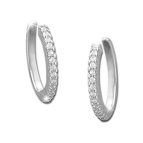SilberDream Damen Ohrringe Ear Cuff Zirkonia weiß Ohrklemmen 925 Silber D1GSO471W von SterlinX