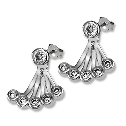 SilberDream Damen Ohrstecker Dangle Ear Cuff Rund Zirkonia 925 Silber Ohrringe D1GSO500W 925er Sterling Silber Ohrschmuck von SterlinX für die Frau von SterlinX