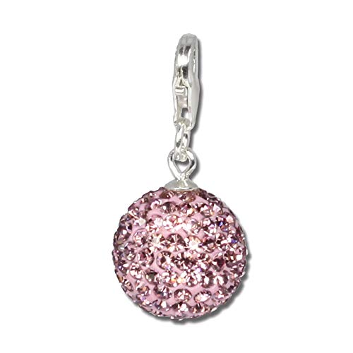SilberDream lila Flieder Charm Kugel Swarovski Elements Silber Anhänger D3GSC204 Silber Charmsschmuck für die Frau, für Jugendliche von SterlinX