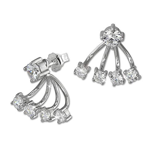 SterlinX Ohrringe Ear Cuff Damen Ohrklemme aus 925er Sterling Silber mit Zirkonia Jackets D1GSO421W von SterlinX