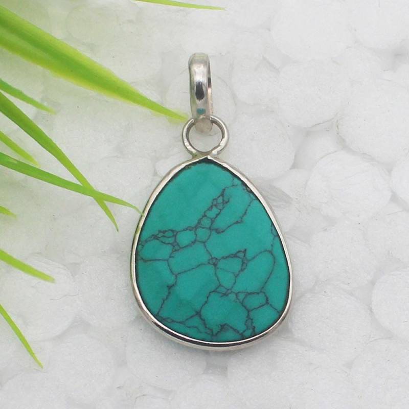 925 Sterling Silver Turquoise Necklace Handmade Jewelry Gemstone Birthstone Gift For Women von SterlingBirthstones