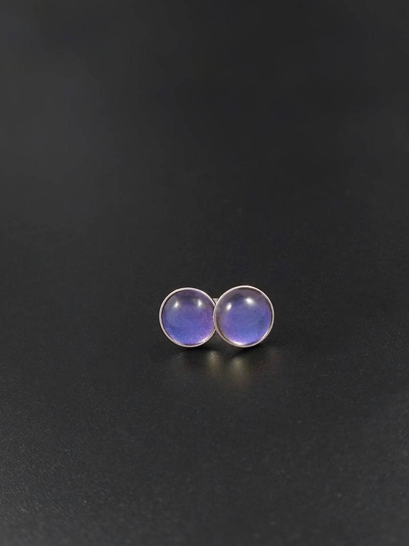 Sehr Peri Sterling Silber Ohrringe, Rhodiniert = Hypoallergene Ohrstecker, 925Er Ohrringe - 8mm von SterlingChameleon